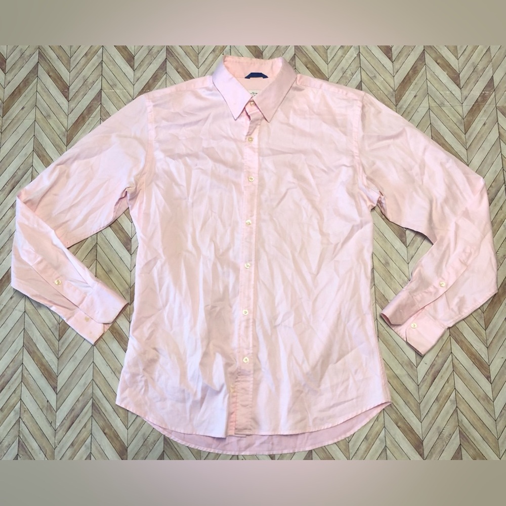 Teddy Stratford NYC Long Sleeve Button Down Shirt With Zipper.Some Cuff Stains.
